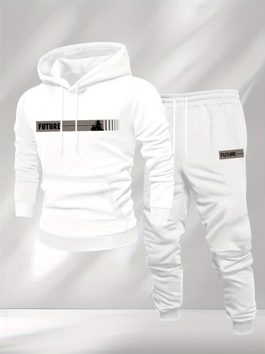 Նոր աշնանային և ձմեռային տղամարդկանց համար նախատեսված բրդյա ծածկույթով գլխարկով սվիտերի հավաքածու՝ նախշերով, երկար թևքերով վերնաշապիկ և լարով տաբատ զույգերի համար