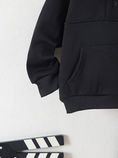 Տղաների հարմարավետ բրդյա աստառով վերնաշապիկի և սպորտային տաբատի հավաքածու - ձիթապտղի կանաչ, առօրյա ձմեռային հագուստ գրպաններով, հաստ տաքություն աշնան և ձմռան համար, սովորական չափսի, առօրյա հագուստ, բացօթյա օգտագործման համար