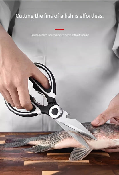 Kitchen Scissors Household Advanced Multi-Functional Scissors Kill Fish Barbecue Cut Bone Special Stainless Steel Sharp Food Scissors