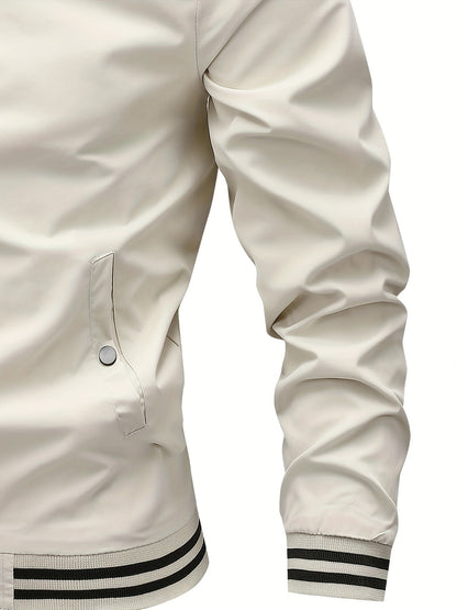 Տղամարդու երկար թևքով, կանգնող օձիքով, կայծակաճարմանդով սպորտային բաճկոն՝ կոնտրաստային զարդանախշով, տղամարդկանց գարուն-աշնանային վերնազգեստ, որպես նվեր