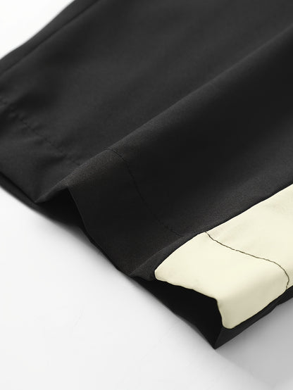 Տղամարդու սպորտային, առօրյա բաճկոնի և տաբատի հավաքածու, երկգույն միահյուսված տառային նախշերով, ոճային, բոլոր եղանակների համար նախատեսված, մարզիկների կողմից նախընտրելի TZ6062