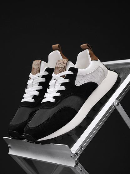 2025 թվականի գարնանային տղամարդկանց շնչող ցածրակրունկ սպորտային կոշիկներ - Հաստեցված, փափուկ ռետինե ներբան, տղամարդկանց նոր շնչող ցանցե հարթակով կոշիկներ՝ հասակը մեծացնող սպորտային կոշիկներով