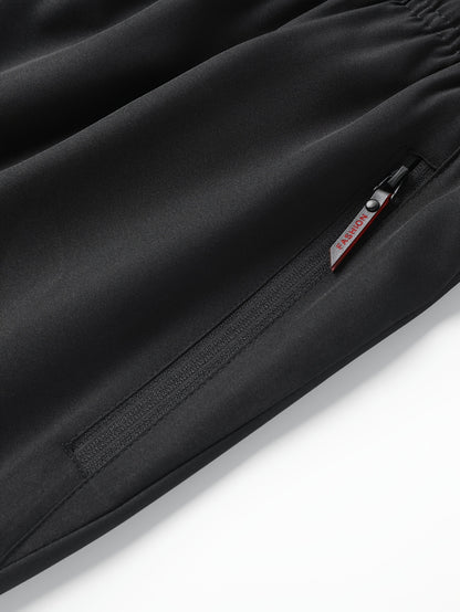 2 հատ Տղամարդկանց թեթև ջոջեր - արագ չորացող շնչող պոլիեսթեր, ոճային «PRINCESS» տպագրություն գոտկատեղով և կայծակաճարմանդ գրպաններով, Սև պատահական սպորտային տաբատ ամենօրյա հագուստի համար, կարգավորելի հարմարավետ տաբատ | Նորաոճ տպագիր ջոջեր | Ս