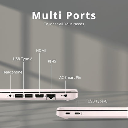 HP Stream 14" HD Brightview Laptop, Intel Celeron N4120 Processor, 4GB RAM, 64GB Storage, Intel HD Graphics, 720P Webcam, 1 Year Office 365, Pink, Win 11 S, 32GB Hotface USB Card