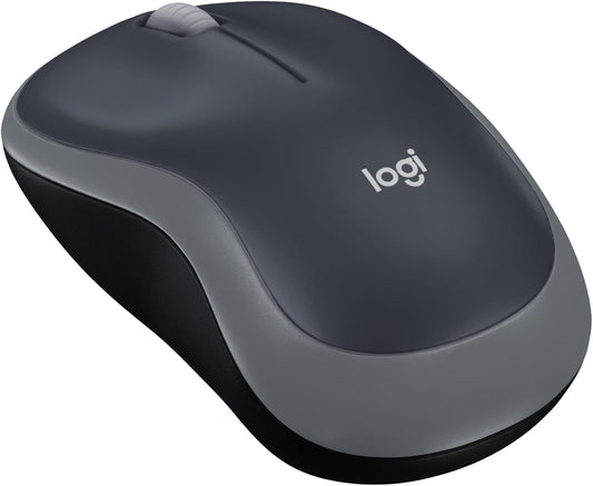Logitech M185 Wireless Mouse, 2.4Ghz with USB Mini Receiver, 12-Month Battery Life, 1000 DPI Optical Tracking, Ambidextrous Pc/Mac/Laptop - Swift Grey