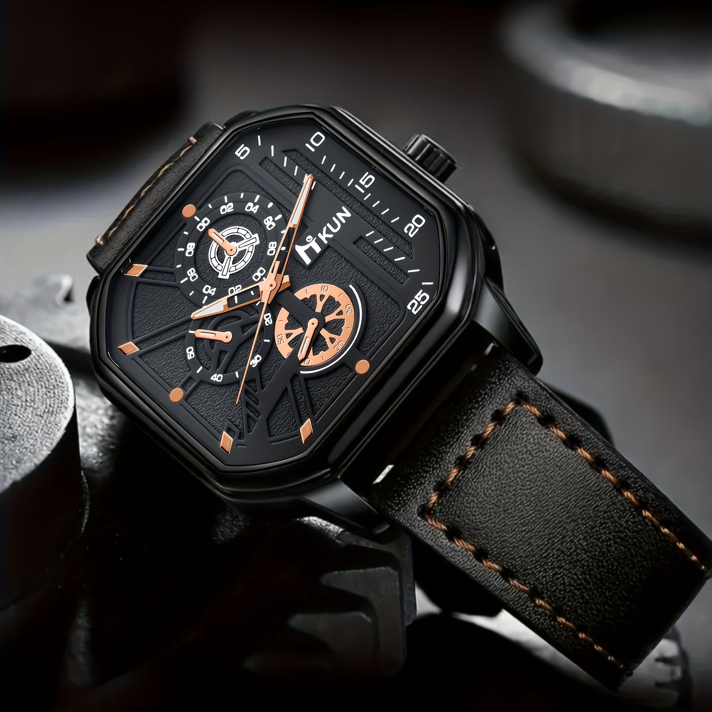 5 հատ տղամարդու հանգիստ և գեղեցիկ PU կաշվե դրամապանակ + բոլորին համապատասխանող գործնական ժամացույցի գոտի, ակնոց, բանալիի շղթա, արժեքավոր նվերների տուփ, տարեդարձ, ծննդյան օր, հայրերի օր։ Կատարյալ նվեր նրա համար։