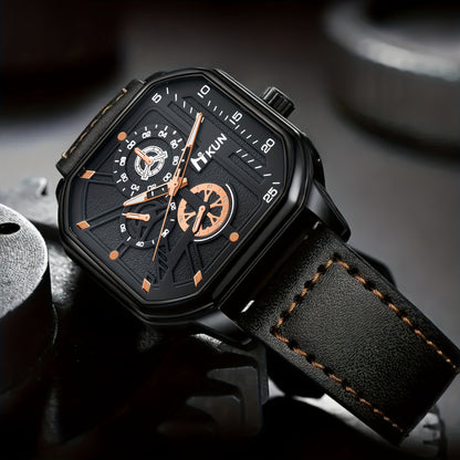 5 հատ տղամարդու հանգիստ և գեղեցիկ PU կաշվե դրամապանակ + բոլորին համապատասխանող գործնական ժամացույցի գոտի, ակնոց, բանալիի շղթա, արժեքավոր նվերների տուփ, տարեդարձ, ծննդյան օր, հայրերի օր։ Կատարյալ նվեր նրա համար։