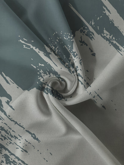 Տղամարդկանց նորաձևության գրադիենտային նախշերով, կլոր վզնոցով, կարճ թևքով մարզաշապիկ և տաբատ, երկու մասից բաղկացած հավաքածու՝ բացօթյա սպորտի համար