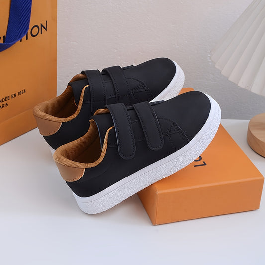 1 զույգ մանկական ցածր, առօրյա սպորտային կոշիկներ՝ շնչող արհեստական ծածկոցով և փակմամբ, թեթև TPR ներբանով տղաների և աղջիկների համար՝ գարուն/աշուն բացօթյա դպրոցական և ամենօրյա կոշիկներ, մանկական սպորտային կոշիկներ, ամենօրյա մանկական կոշիկներ, Stylis