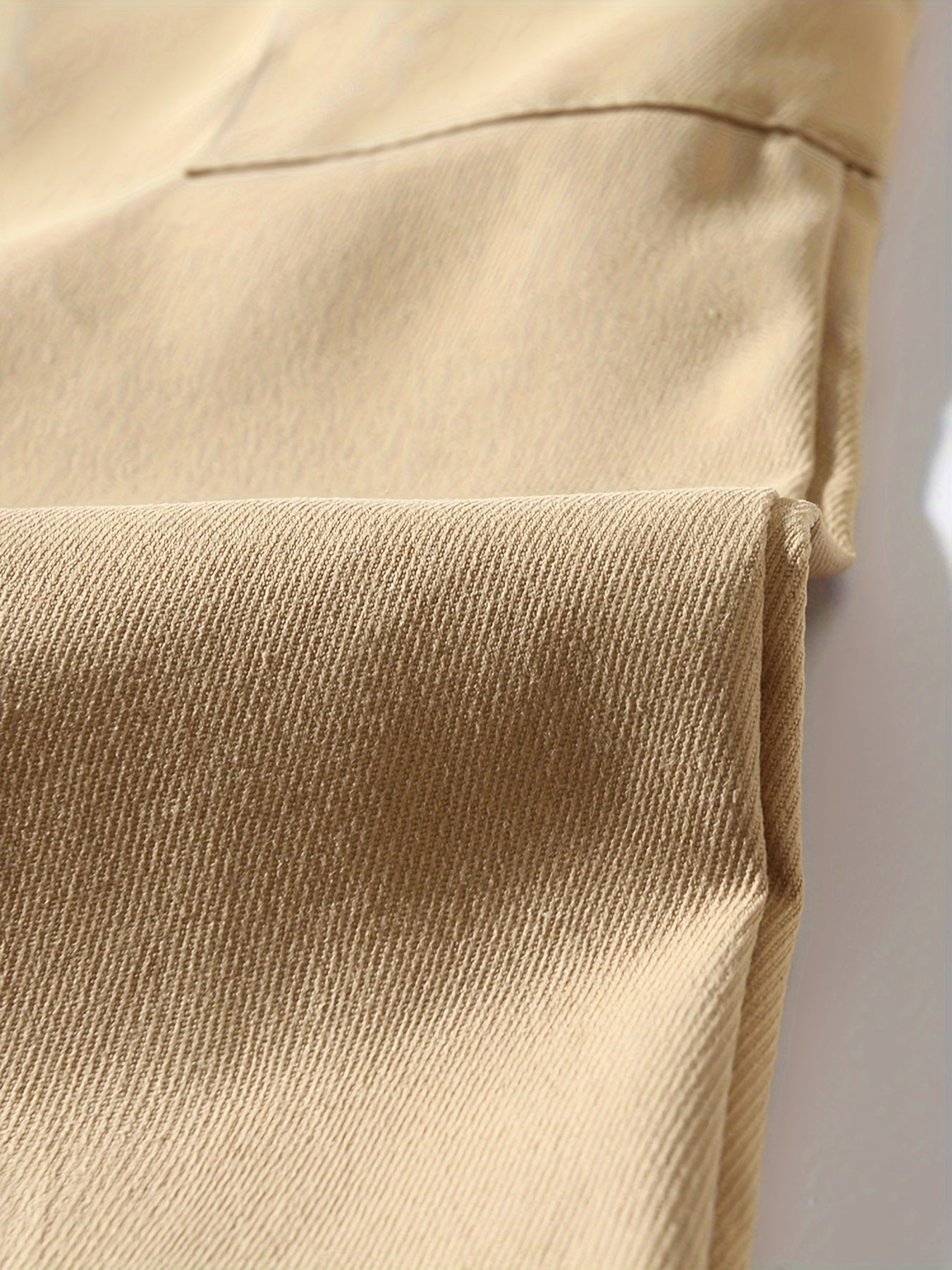 Men'S Fashion Cargo Pants, 100% Polyester Woven Fabric, All-Season Loose Fit with Drawstring Waist, Multi-Pocket Design, Solid Color, Mid Waist, Regular Length, Non-Stretch, Casual Joggers for Weekend - 160g/m²