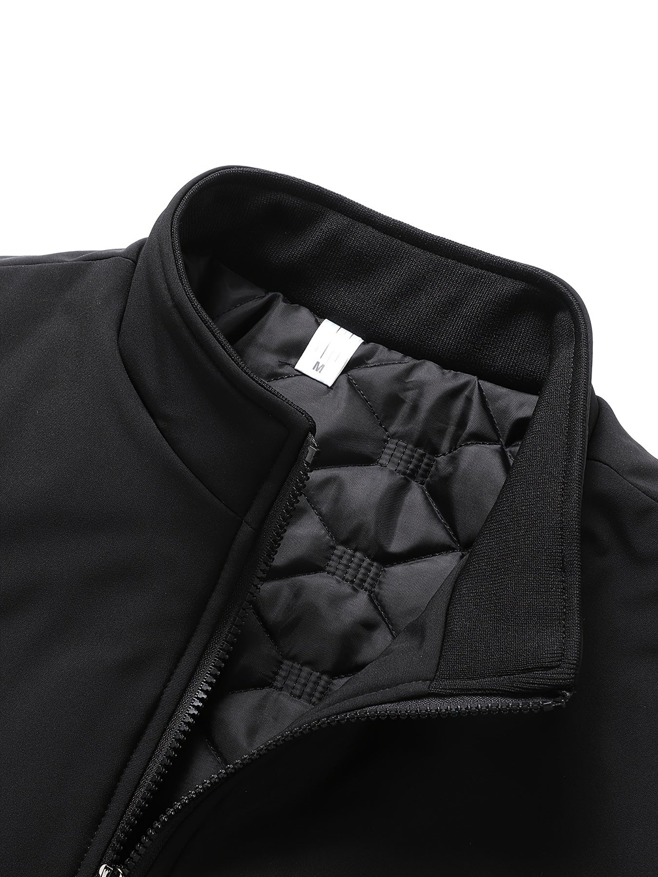 Men's Polyester Fleece Jacket - Basic 100% Polyester Stand Collar Zippered Sweatshirt - Non-Stretch, Solid Color Golf & Casual Outdoor Jacket - Spring/Fall All-Purpose Regular Fit Hiking, Camping, Streetwear & Indoor Use