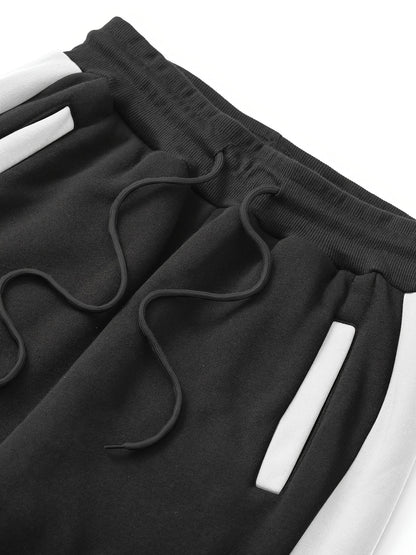 Տղամարդու առօրյա վերնաշապիկի հավաքածու՝ աշնանային և ձմեռային համար, որը ներառում է գլխարկով սվիտեր և սպորտային կարդիգան՝ պատչվորք դիզայնով։