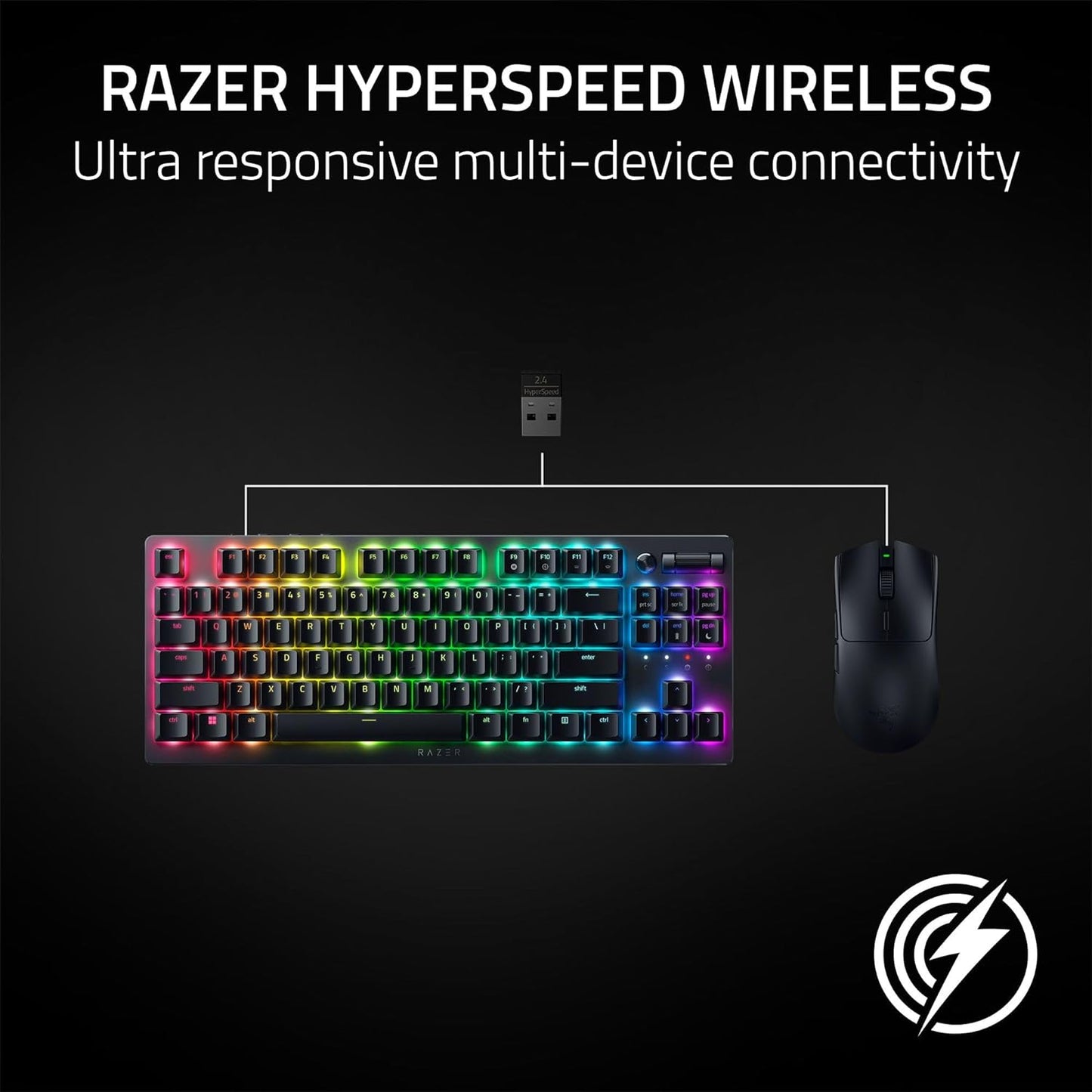 Razer Viper V3 Hyperspeed Wireless Esports Gaming Mouse: 82G Lightweight - up to 280 Hr Battery - 30K DPI Optical Sensor - Gen-2 Mechanical Switches - 8 Programmable Controls - Classic Black