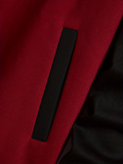 Սպորտային հագուստի անհրաժեշտ հավաքածու, տղամարդու առօրյա 69 հատանոց հավաքածու՝ գունային բլոկներով համալսարանական բաճկոն և A-69 նախշով մարզական տաբատ - պոլիեսթեր, բեյսբոլի օձիք, գրպաններ - իդեալական է աշուն/ձմեռ սեզոնի համար