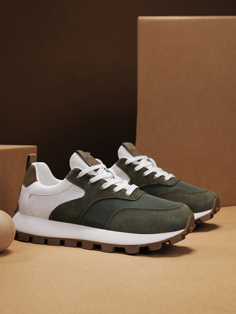 2025 թվականի գարնանային տղամարդկանց շնչող ցածրակրունկ սպորտային կոշիկներ - Հաստեցված, փափուկ ռետինե ներբան, տղամարդկանց նոր շնչող ցանցե հարթակով կոշիկներ՝ հասակը մեծացնող սպորտային կոշիկներով