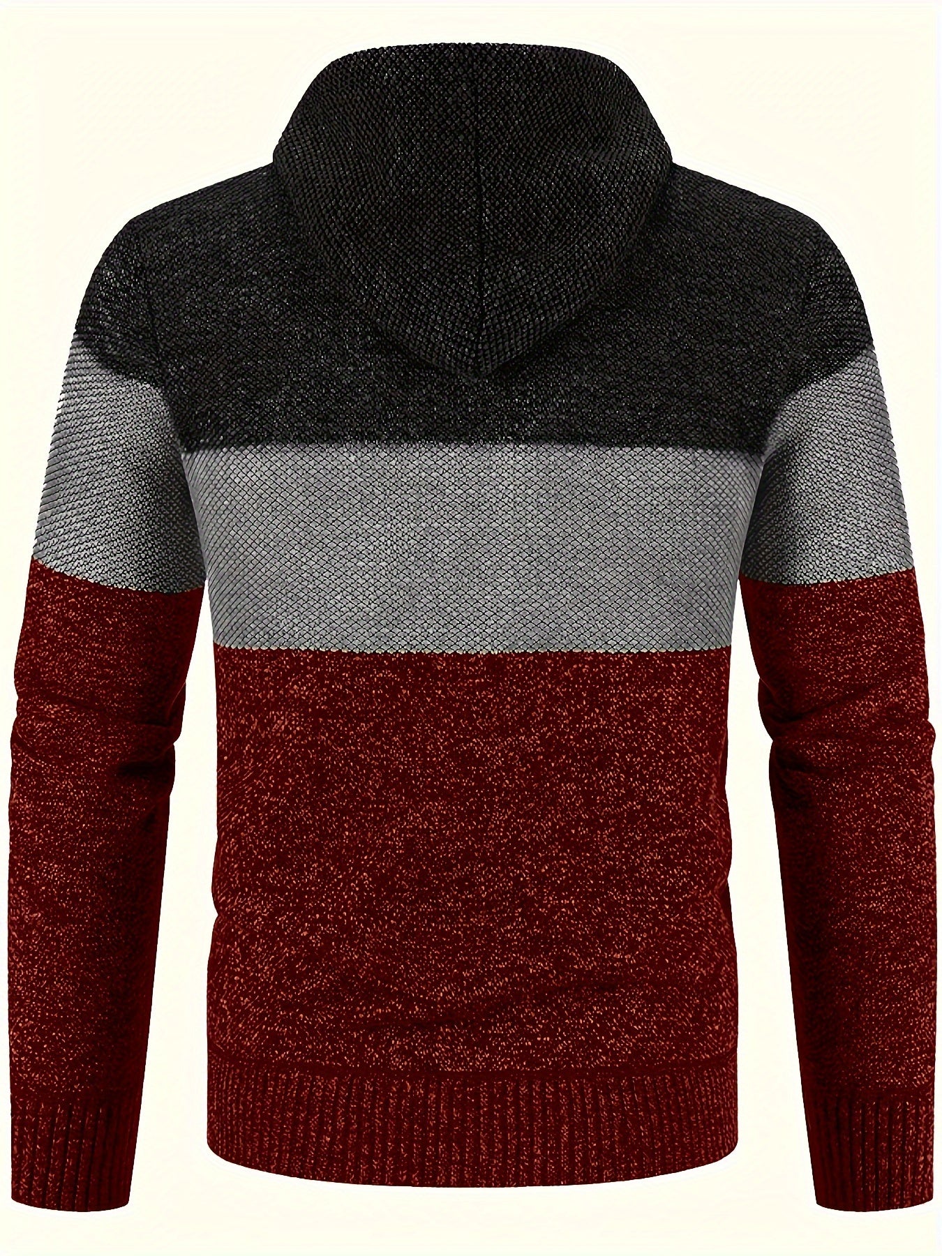 Տղամարդկանց Բլիթ աստառով գլխարկով սվիտեր | 100% պոլիեսթեր տրիկոտաժ | Հասուն ոճ | Գծավոր նախշ | Երկարաթև | Regular Fit Hoodie միջին ձգվող գործվածքով | Առօրյա աշուն և ձմեռային վերնազգեստ