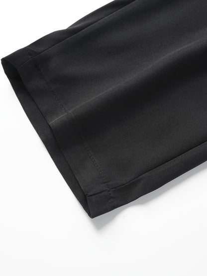 2 հատ Տղամարդկանց թեթև ջոջեր - արագ չորացող շնչող պոլիեսթեր, ոճային «PRINCESS» տպագրություն գոտկատեղով և կայծակաճարմանդ գրպաններով, Սև պատահական սպորտային տաբատ ամենօրյա հագուստի համար, կարգավորելի հարմարավետ տաբատ | Նորաոճ տպագիր ջոջեր | Ս