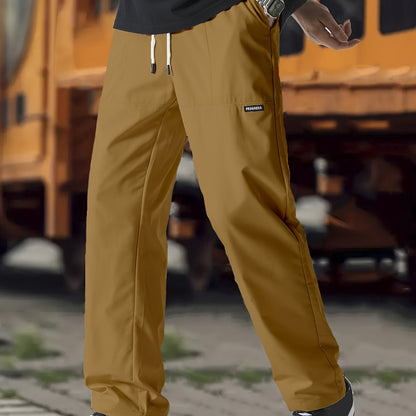 Տղամարդկանց ուղիղ ոտքերով վազող, սովորական գոտկատեղով բարակ սպորտային տաբատ գարնանային ամառ