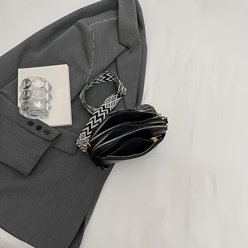 Mini Crossbody Bag for Women, Wide Strap Square Wallet, Stylish Shoulder Bag. - Ayq