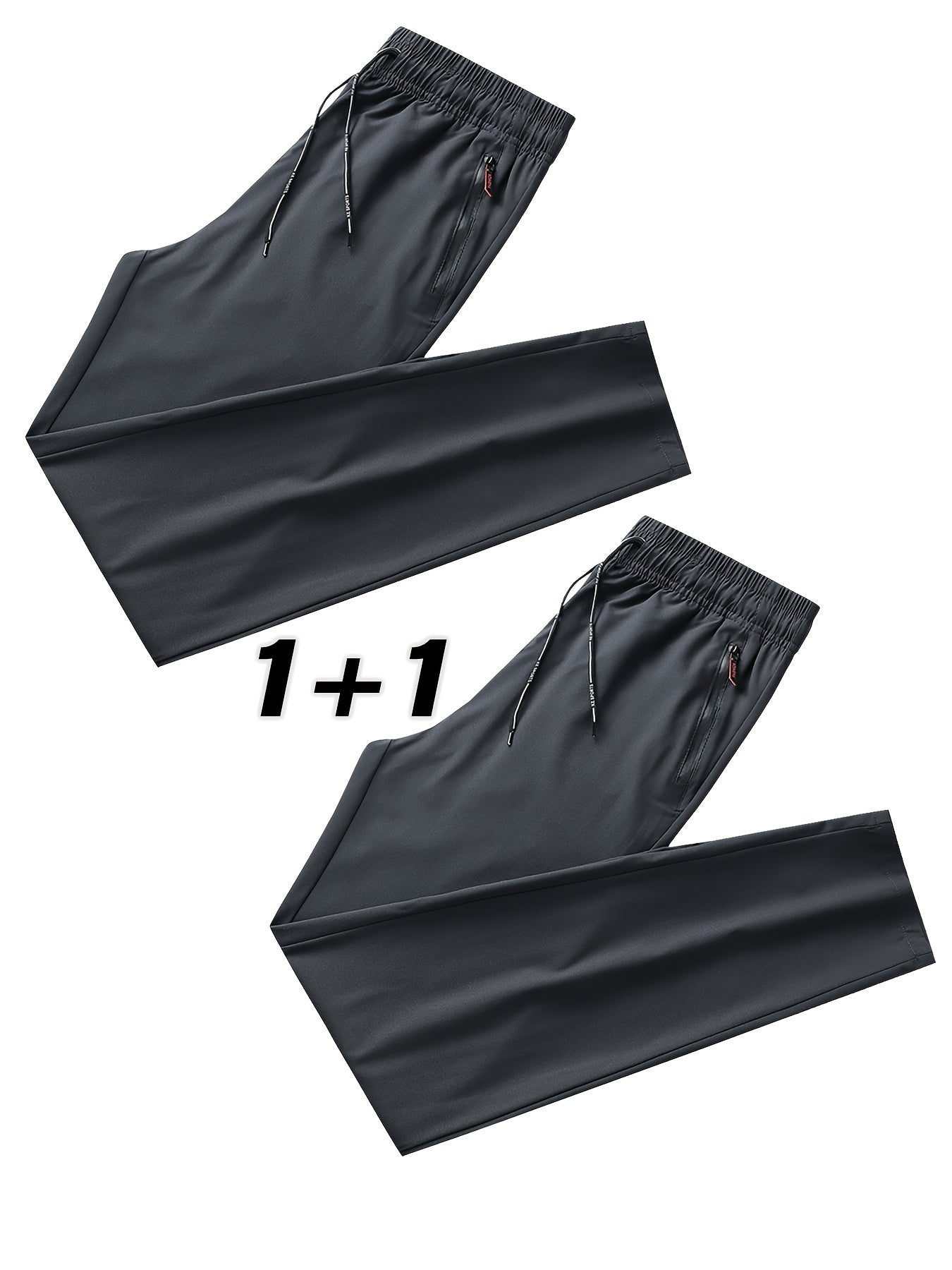2pcs Men's Casual Pants, Fashion Trend Ultra-light Breathable Long Pants, Quick Dry Fabric Sports Pants