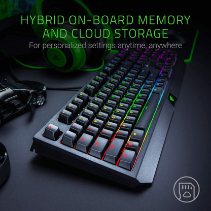 Razer Blackwidow Mechanical Gaming Keyboard: Green Mechanical Switches, Tactile & Clicky, Chroma RGB Lighting, Anti-Ghosting, Programmable Macro Functionality