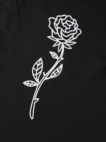 2 հատ տպագիր տղամարդու ամառային կարճ թևքերով կոճակներով վերնաշապիկի և շորտերի հավաքածու