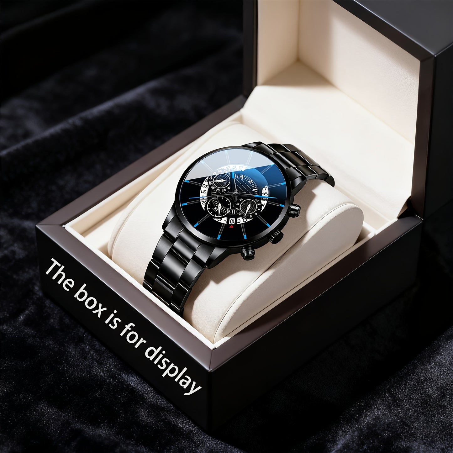 HIKUN 5pcs Men's Luxury Accessory Gift Set - Watch, Wallet, Keychain, Fashion Glasses, Pen Bundle with Zinc Alloy Strap & Quartz Movement Watch - /Anniversary Gift for Him, Dad, Boyfriend (Complete Surprise Set)