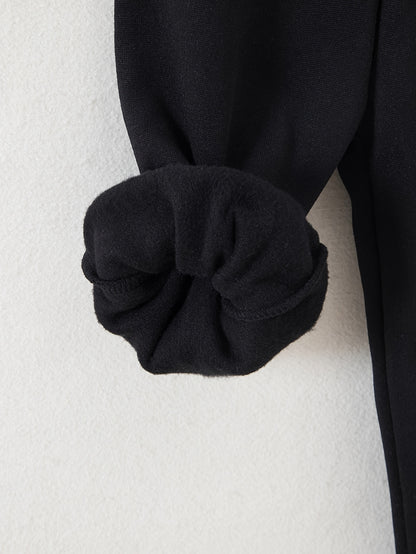 Տղաների հարմարավետ բրդյա աստառով վերնաշապիկի և սպորտային տաբատի հավաքածու - ձիթապտղի կանաչ, առօրյա ձմեռային հագուստ գրպաններով, հաստ տաքություն աշնան և ձմռան համար, սովորական չափսի, առօրյա հագուստ, բացօթյա օգտագործման համար