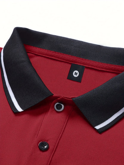 Տղամարդու առօրյա, գունային բլոկներով երկար թևքերով, կոճակներով վերնաշապիկ և լարով վազող տաբատ՝ պոլիեսթերի խառնուրդով, գրպաններով, իդեալական է գարնան/աշնան համար