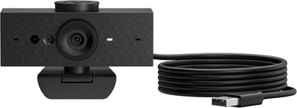 HP 620 FHD Webcam - 1080P 30 FPS - Focus & Color, Backlight Correction - Dual Noise-Reducing Mics - Adjustable Swivel/Tilt - Windows Hello, Zoom Certified, & Privacy Cover (6Y7L2AA#ABL)