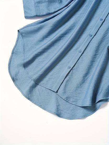 Երկու կտոր կանացի միագույն երկարաթև վերնաշապիկ և տաբատ, մինիմալիստական, առօրյա և նորաձև հավաքածու [NS702], պոլիեսթեր, կոնտրաստային ժանյակե դետալներով, էլեգանտ ոճ, գարուն/ամառ