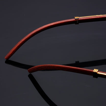 Էլեգանտ, առանց շրջանակի օդաչուի ոճի նորաձև ակնոցներ տղամարդկանց և կանանց համար՝ ոսկեգույն ընձառյուծի նախշերով, կանաչ գրադիենտային ոսպնյակներով, թեթև մետաղական շրջանակով, իդեալական է լողափնյա երեկույթների և ճանապարհորդությունների համար