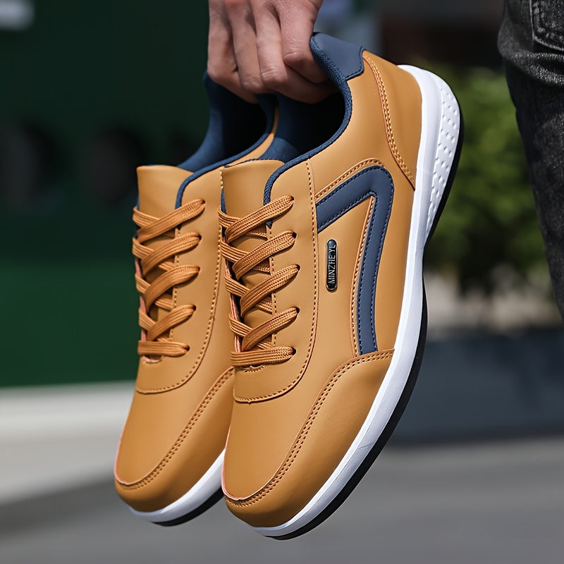 Men'S Classic British Style Casual Business Shoes - All-Season Solid  Geometric Pattern, Low Top Lace-Up, Round Toe, Faux Upper, Fabric Inner, EVA TPR Sole, Comfortable Minimalist Design for Daily  Outdoor Use, Everyday Com