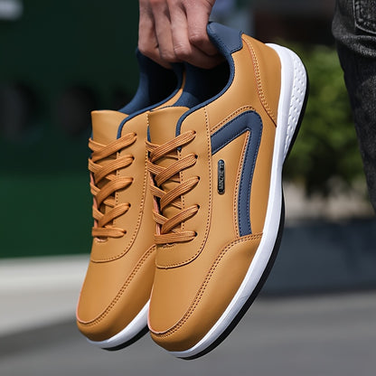 Men'S Classic British Style Casual Business Shoes - All-Season Solid  Geometric Pattern, Low Top Lace-Up, Round Toe, Faux Upper, Fabric Inner, EVA TPR Sole, Comfortable Minimalist Design for Daily  Outdoor Use, Everyday Com