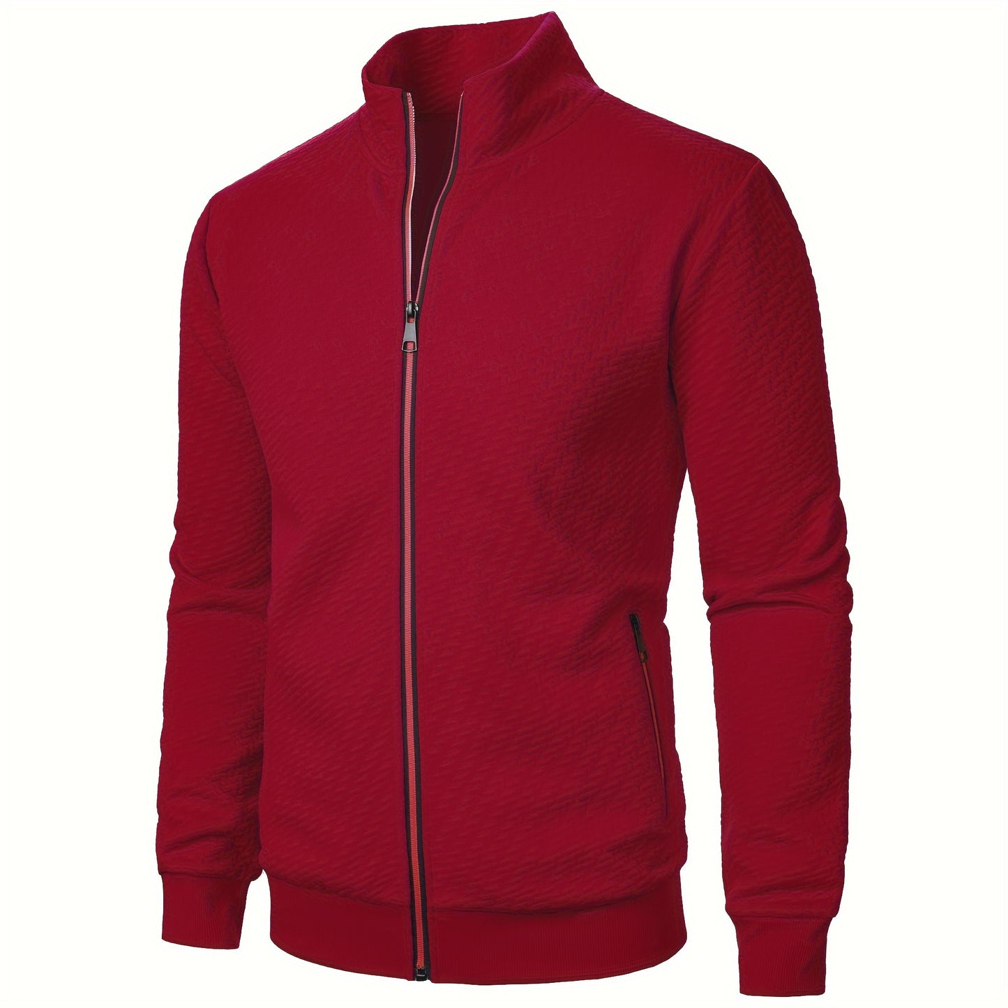 Տղամարդու առօրյա կայծակաճարմանդով ժակարդե բաճկոն, նորաձև, կանգնած օձիքով վերարկու՝ գարնանային, աշնանային և ձմեռային համար, վերնաշապիկ՝ վերնաշապիկով