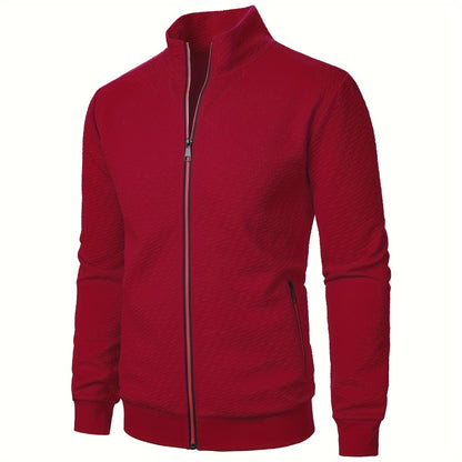 Տղամարդու առօրյա կայծակաճարմանդով ժակարդե բաճկոն, նորաձև, կանգնած օձիքով վերարկու՝ գարնանային, աշնանային և ձմեռային համար, վերնաշապիկ՝ վերնաշապիկով