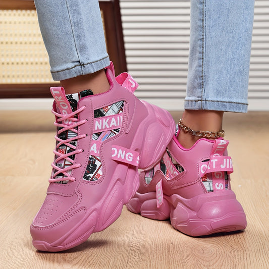 Women'S High-Top Plaid Skate Sneakers - Lightweight, Non-Slip, Shock-Absorbing Sneakers with EVA Sole, Synthetic Faux Leather Upper  Fabric Lining for All-Season Sports and Casual Wear, Casual Sneakers   Stylish Lace-Up Shoe