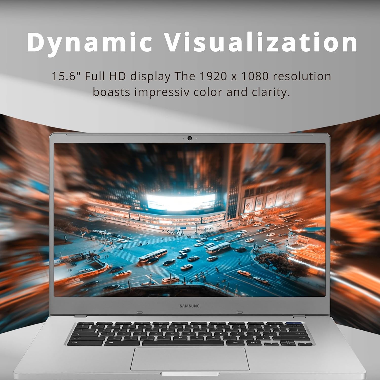 SAMSUNG Chromebook 4+ Laptop, 15.6" FHD LED Display, Intel Celeron N4000, 4GB RAM, 64GB Emmc, HD Webcam, Wi-Fi 5, Bluetooth, Chrome OS, Platinum Titan, 32GB USB Card