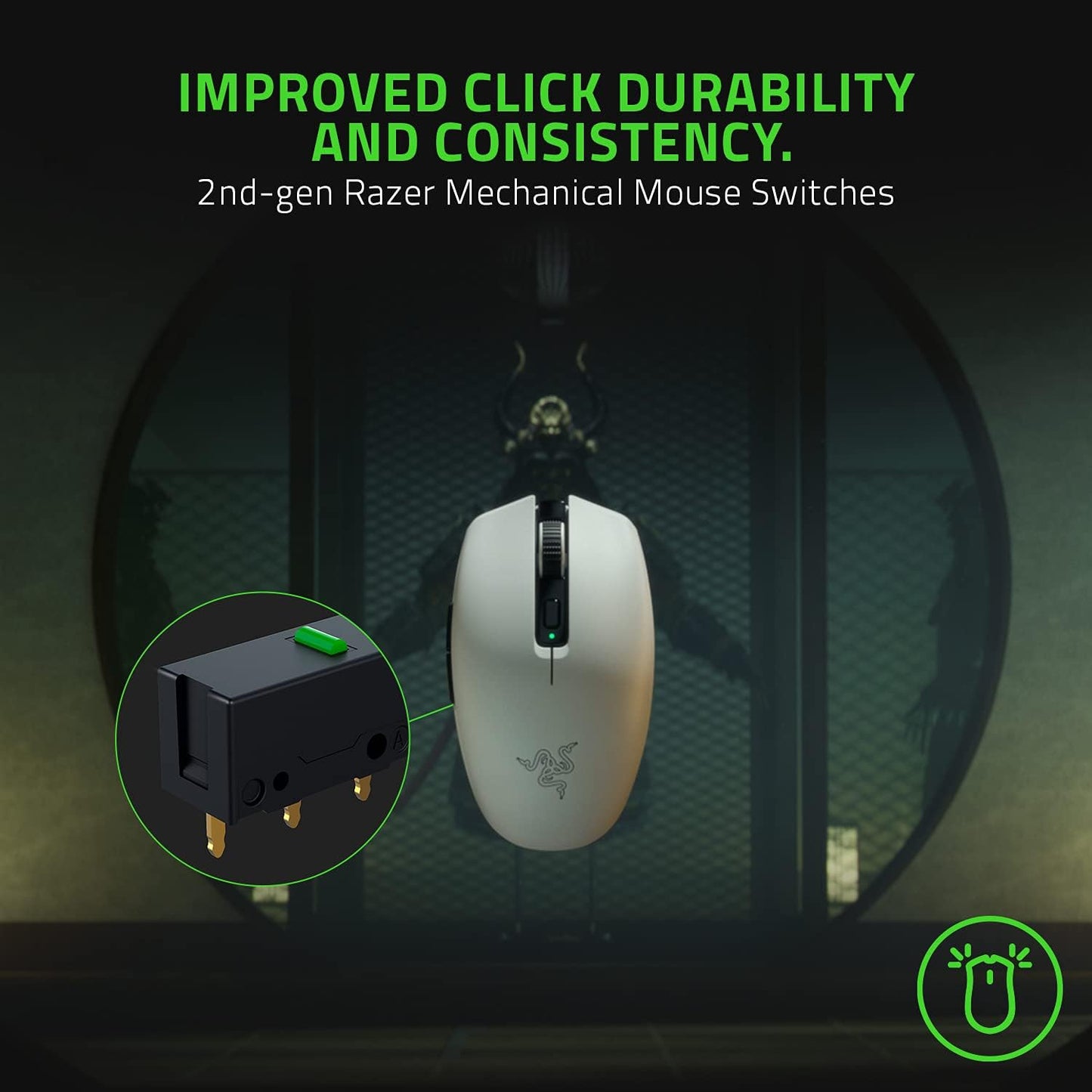 Razer Orochi V2 Mobile Wireless Gaming Mouse: Ultra Lightweight - 2 Wireless Modes - up to 950Hrs Battery Life - Mechanical Mouse Switches - 5G Advanced 18K DPI Optical Sensor - White