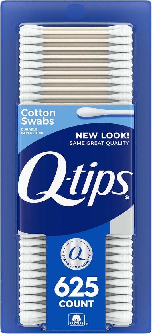Q-Tips Cotton Swabs for Hygiene and Beauty Care Original Cotton Swab Made with 100% Cotton 625 Count
