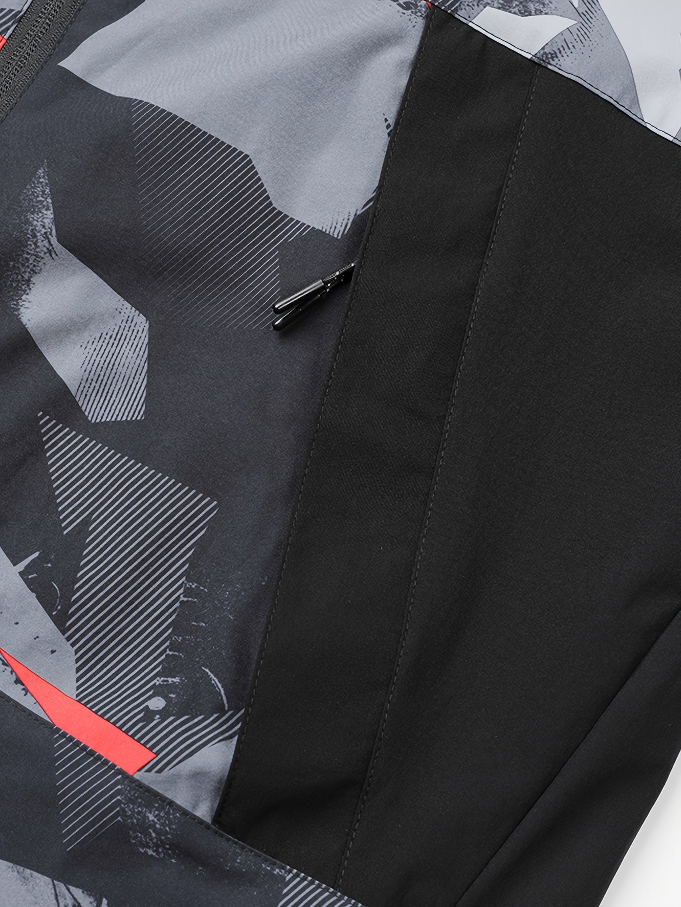 Men'S Lightweight Climbing Hooded Jacket - Quick-Dry Windproof Outdoor Sports Coat with Camouflage Pattern, Spring/Fall Casual & Training Wear, Regular Fit for Hiking, Running, Gym, Hiking Apparel, Durable Fabric