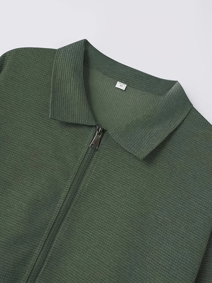 Տղամարդու թեթև, վաֆլիով տրիկոտաժե երկար թևքով, կայծակաճարմանդով բաճկոն - շնչող գոլֆի և վազքի վերնաշապիկ՝ գրպաններով, ամենօրյա, սպորտային դիզայն՝ բացօթյա գործունեության համար, գարուն/աշուն, գոլֆի բաճկոն, ակտիվ կենսակերպի հագուստ, դասական օձիքով, Dura