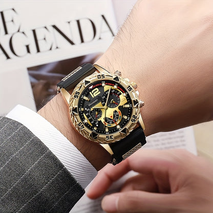 5 հատ 3 տղամարդու գեղեցիկ, բարձրակարգ քվարցային ժամացույց + դրամապանակ, ակնոց, բանալի շղթա, գելային գրիչ, արժեքավոր նվերների տուփի հավաքածու, որը լավագույն ընտրությունն է տոնական ծննդյան օրերի համար։