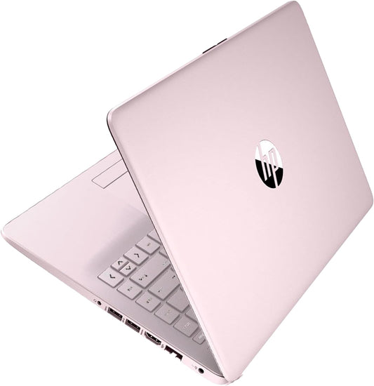 HP Stream 14" HD Brightview Laptop, Intel Celeron N4120 Processor, 4GB RAM, 64GB Storage, Intel HD Graphics, 720P Webcam, 1 Year Office 365, Pink, Win 11 S, 32GB Hotface USB Card