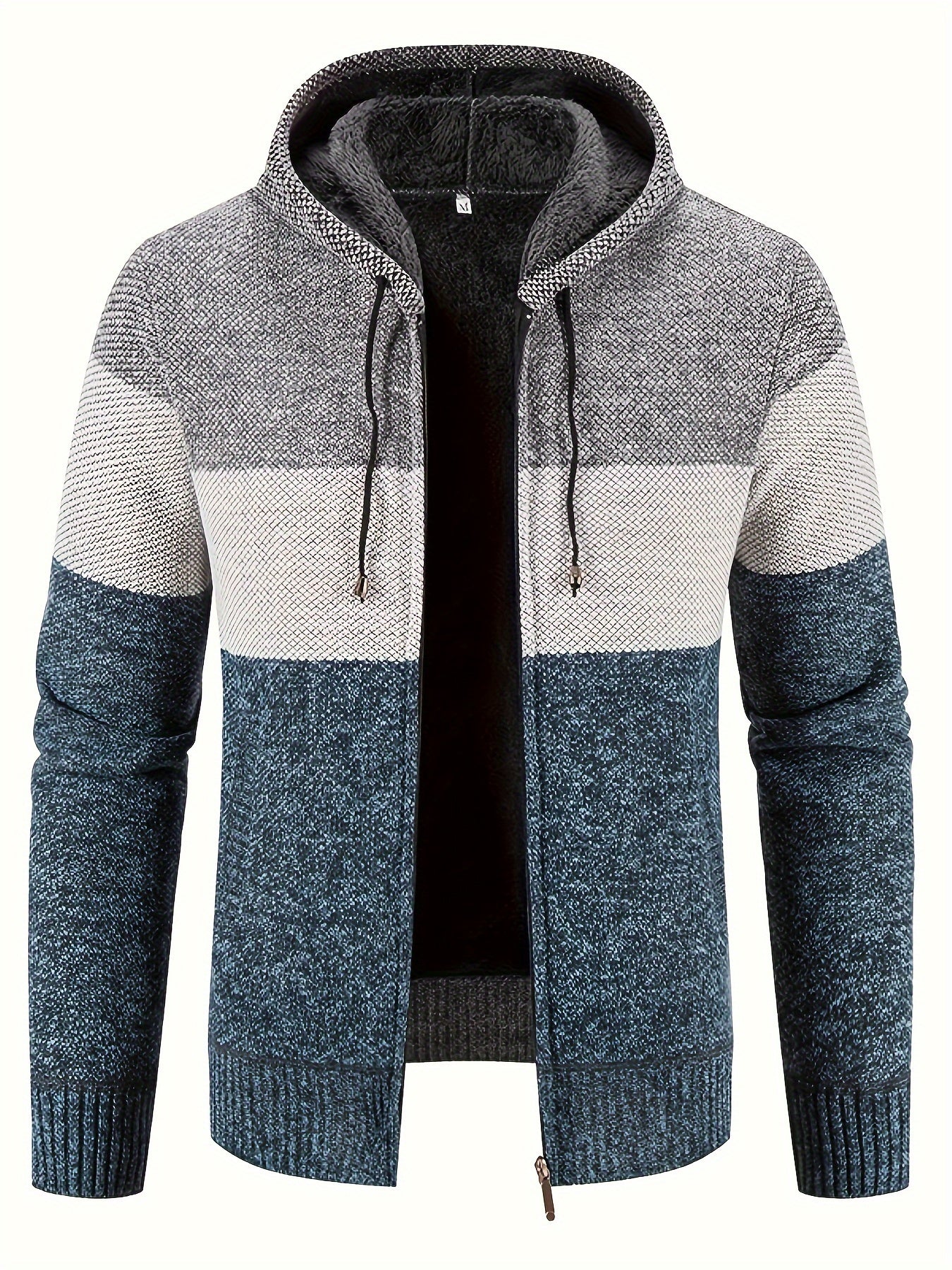 Տղամարդկանց Բլիթ աստառով գլխարկով սվիտեր | 100% պոլիեսթեր տրիկոտաժ | Հասուն ոճ | Գծավոր նախշ | Երկարաթև | Regular Fit Hoodie միջին ձգվող գործվածքով | Առօրյա աշուն և ձմեռային վերնազգեստ