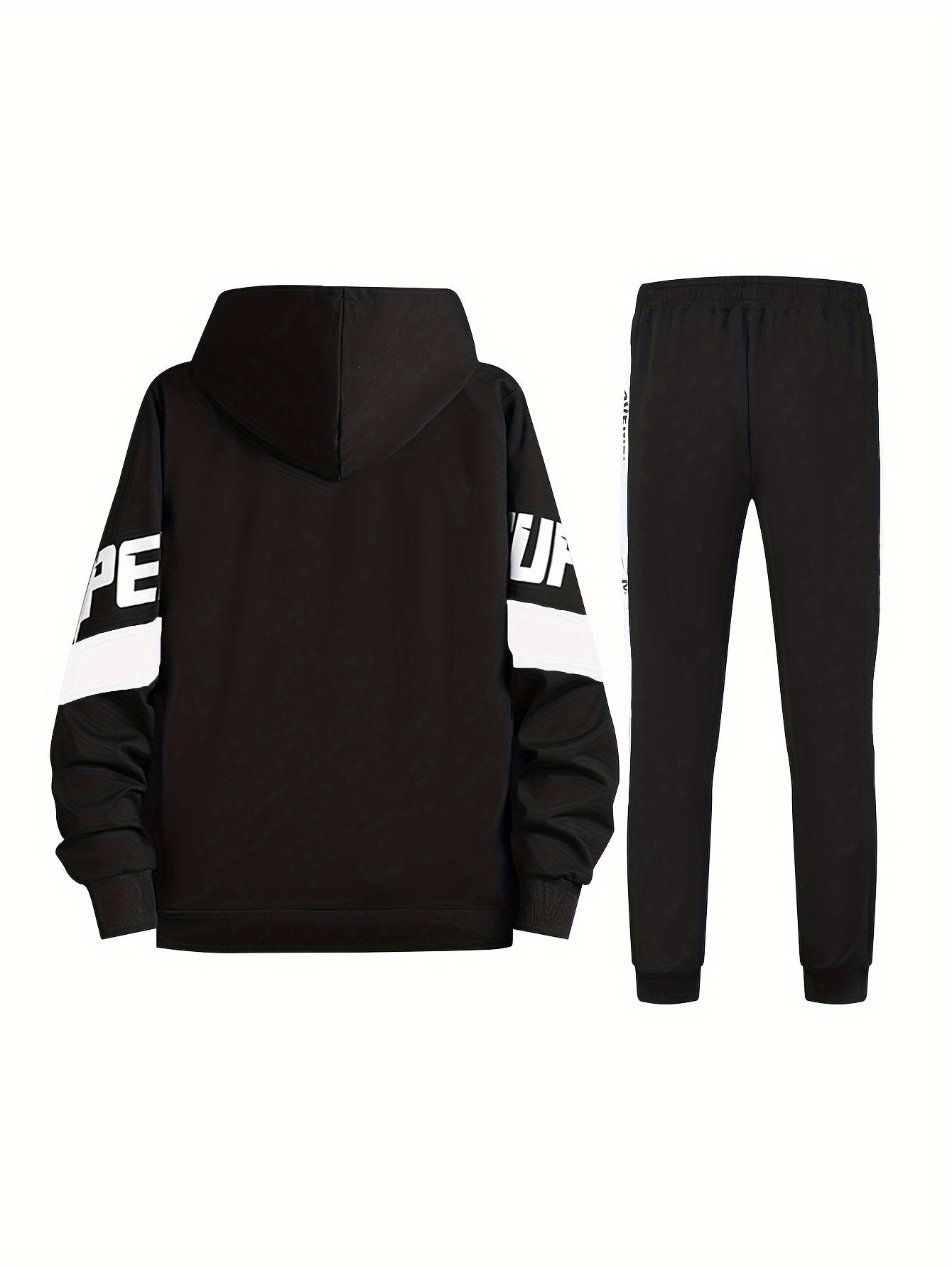 Դասական տղամարդու մարզական 2 հատանոց մարզահագուստի հավաքածու՝ լիարժեք կայծակաճարմանդով, երկար թևքերով վերնաշապիկով և վազքի տաբատով, մարզասրահի, մարզումների և վազքի համար