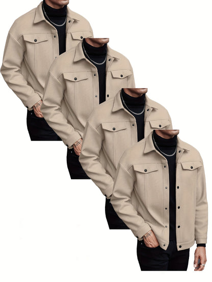 Տղամարդու եվրոպական ոճի առօրյա բաճկոն - օձիքով կոճակներով վերարկու, բեժ/շագանակագույն/բորդո/դեղնագույն, լվացքի մեքենայով լվացվող բլեյզեր՝ գարուն/աշուն, անհատական ​​չափսերով (ոչ) - բազմակողմանի վերնազգեստ առօրյա և պաշտոնական միջոցառումների համար