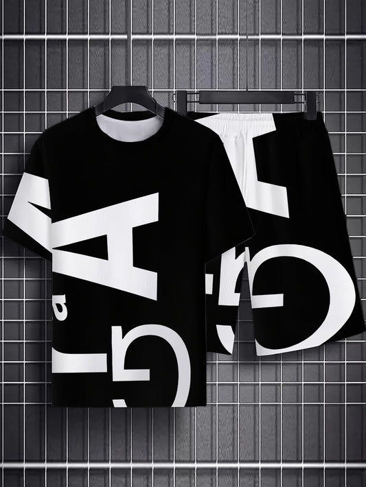 Տղամարդու տպագիր կարճ թևքով շապիկ + շորտերի հավաքածու՝ առօրյա, սպորտային, շնչող, բացօթյա, հանգստի, տղամարդու շապիկ և հինգ գրպանով տաբատ՝ ամառային 3D տպագրությամբ հավաքածու՝ Հայրերի օրվա նվեր մեծահասակների համար