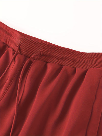 Տղամարդու առօրյա նորաձև կոստյումի հավաքածու՝ պոլիեսթերից, կանգնած օձիքով, կայծակաճարմանդով բաճկոն և լարով տաբատ՝ գարնանային/աշնանային համար