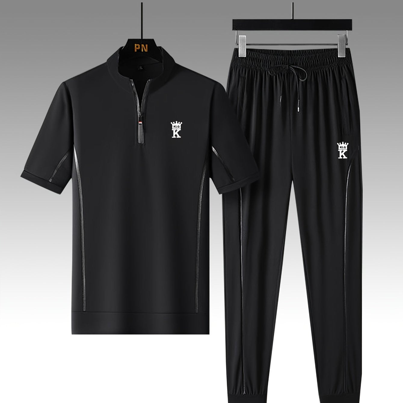 Տղամարդկանց ամառային առօրյա, կանգնող օձիքով, լարով ձգվող սպորտային հագուստի հավաքածու